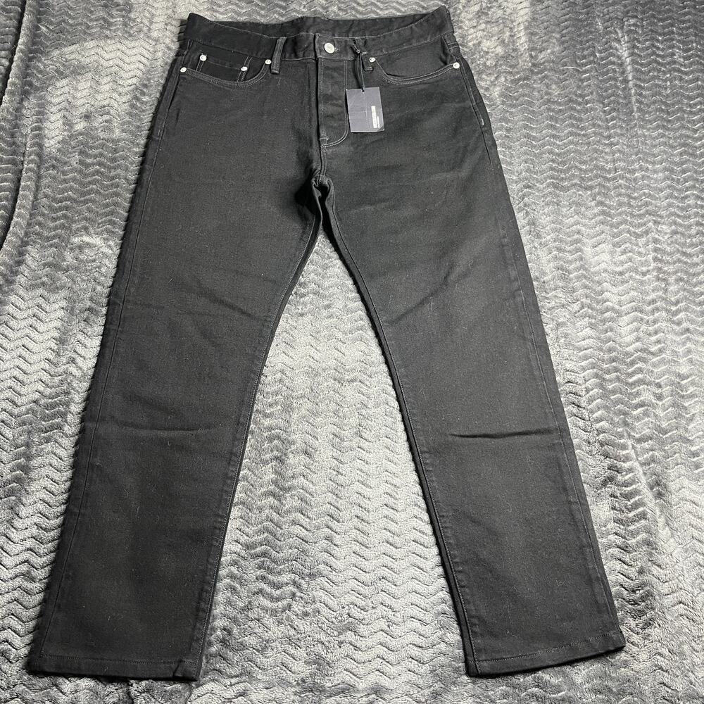 Buck Mason Mens 33x26 B001 Black Maverick Slim Jean NWT